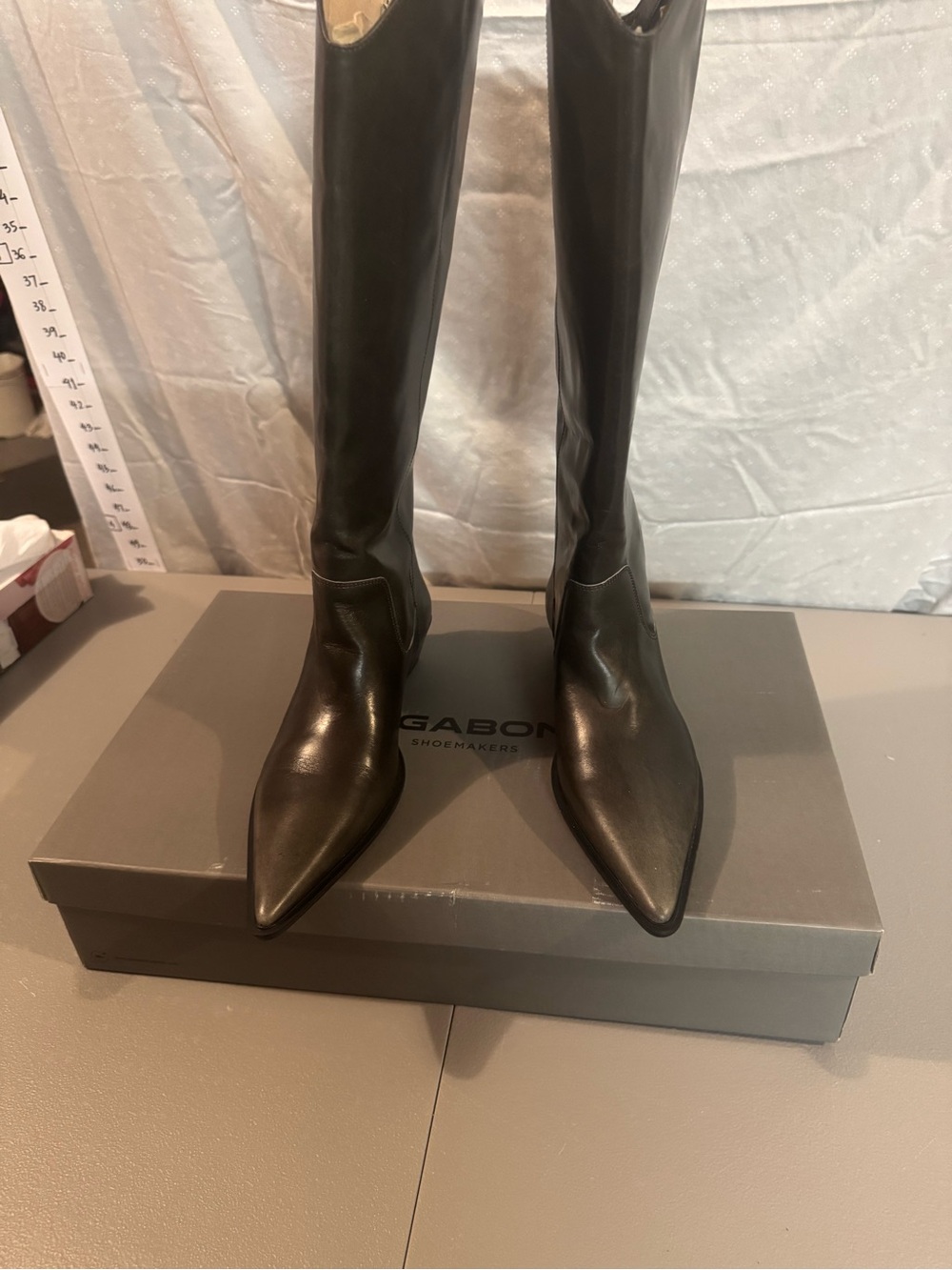 Vagabond Grey-Black Knee High Pointed Toe Boots
Brand new $295